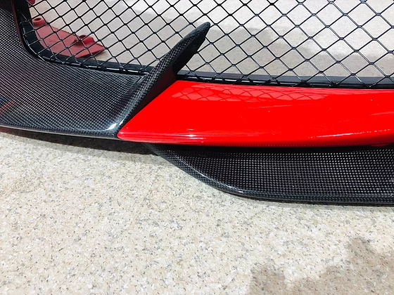 Ferrari PISTA 488, Front bumper with carbon fiber front lip complete, OEM Part (5)