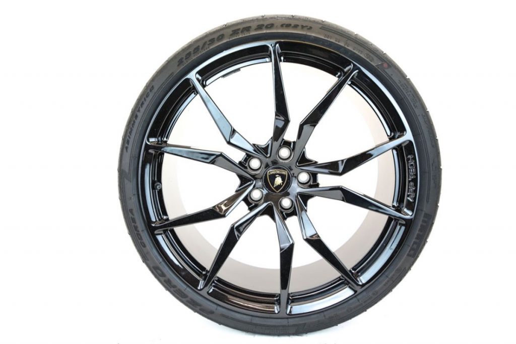 GENUINE LAMBORGHINI AVENTADOR DIONE WHEELS TYRES ALLOY SET 20 21 - BLACK USED (1)