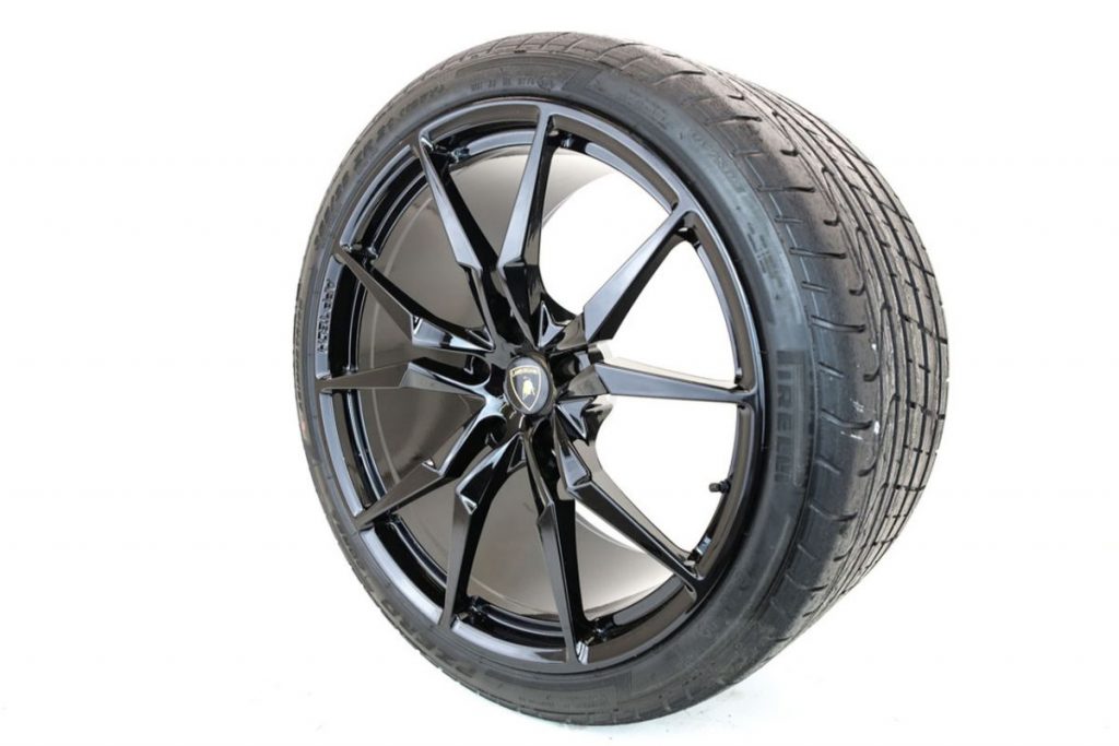 GENUINE LAMBORGHINI AVENTADOR DIONE WHEELS TYRES ALLOY SET 20 21 - BLACK USED (11)