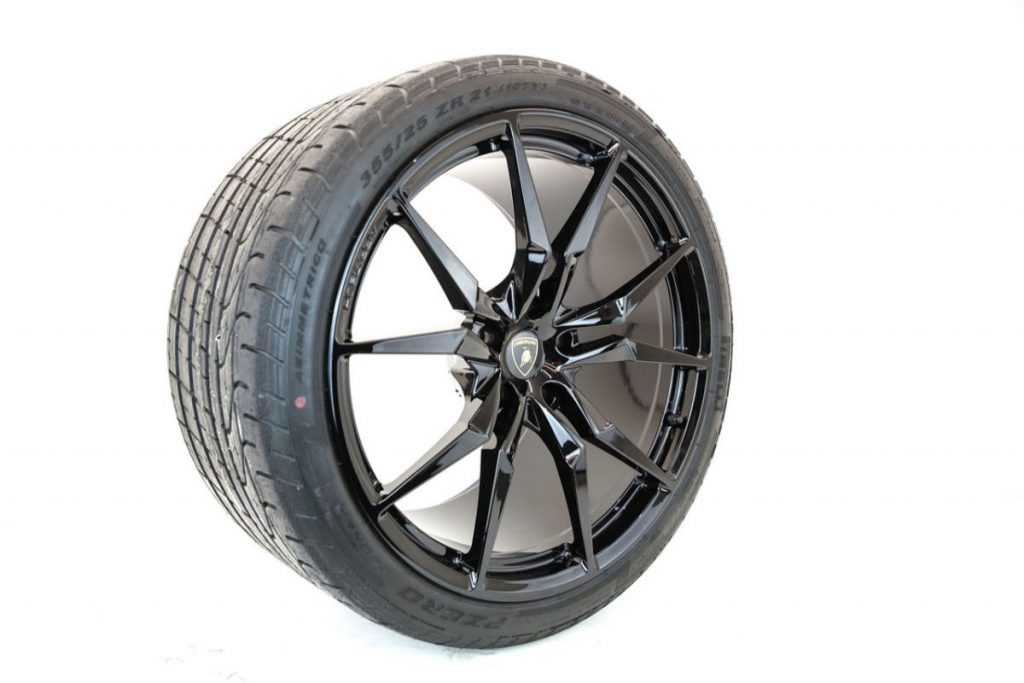 GENUINE LAMBORGHINI AVENTADOR DIONE WHEELS TYRES ALLOY SET 20 21 - BLACK USED (12)