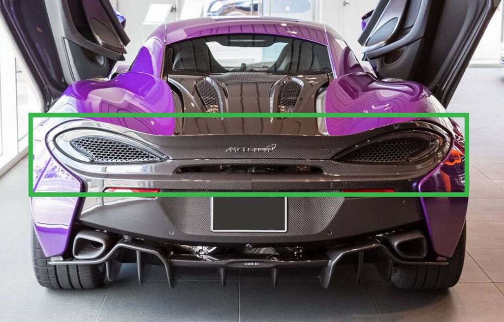 MCLAREN 540S 570S GT REAR CARBON FIBRE SPOILER ASSEMBLY