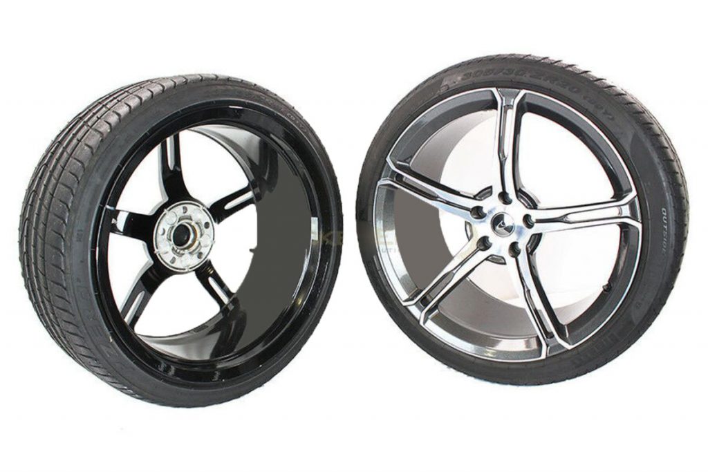 MCLAREN 650S POLISHED ALLOY WHEELS WITH NEW PIRELLI P-ZERO (1)