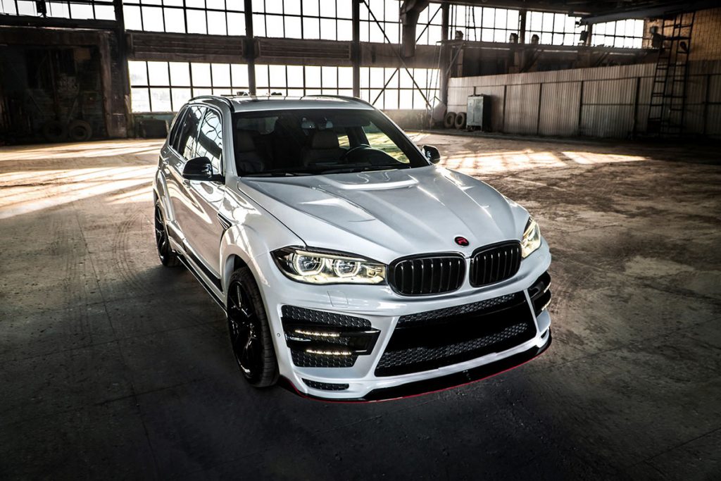 BMW X5M, 2018, F15, Renegade, luxurious tuning, front view, new white X5,  aerodynamic body kit, HD wallpaper