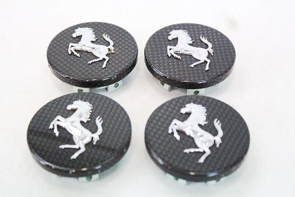 BRAND NEW GENUINE FERRARI CARBON FIBER CENTER CAPS 4x 28108