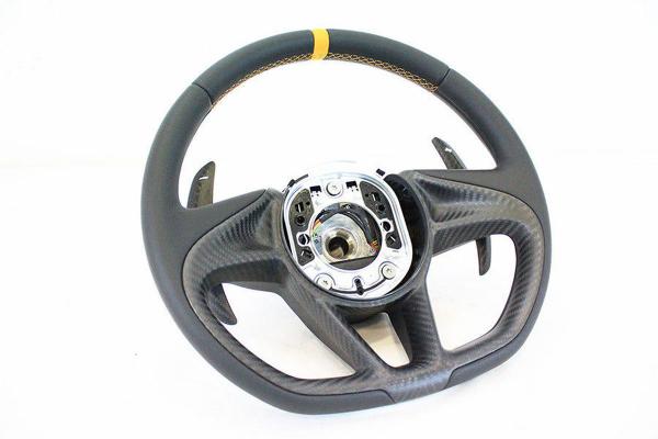 MCLAREN 720S LEATHER MSO STEERING WHEEL WITH ORANGE STITCHING