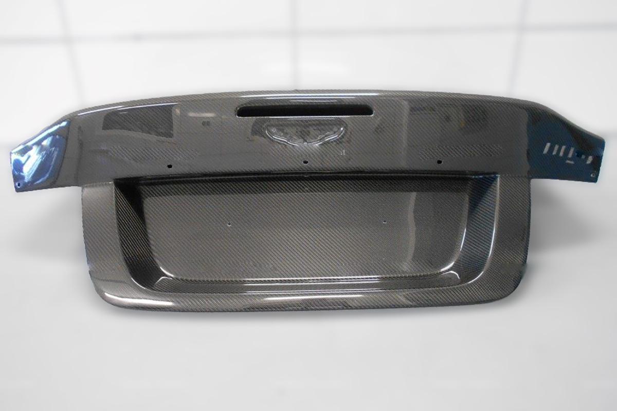 Aston Martin DBS clear carbon fiber boot lid tailgate